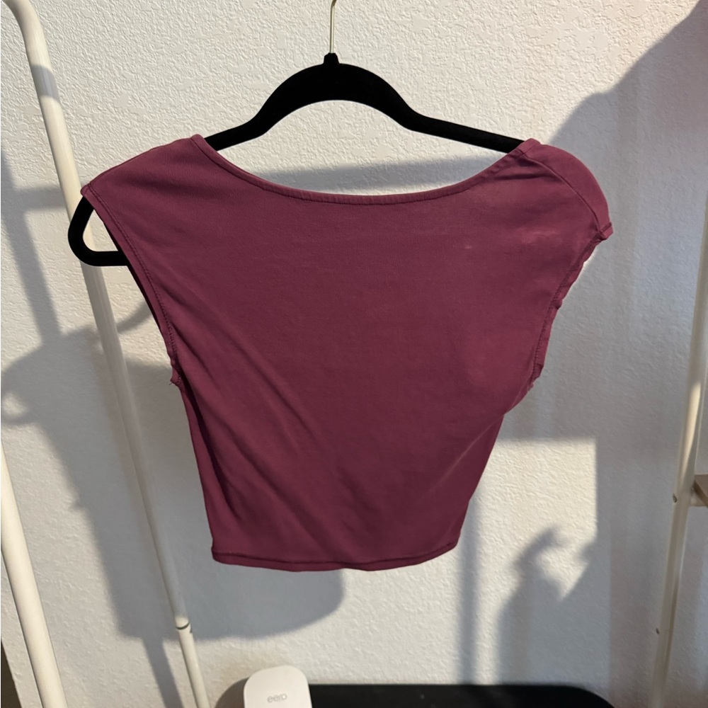 Cotton On Plum Crop Top